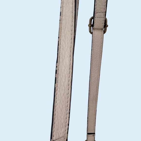 ELLIOTT LUCCA Cream Pebbled Leather BUCKET CROSSBODY Bag Purse - Picture 12 of 14